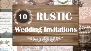 10 Rustic Wedding Invitations [upl. by Arymat754]