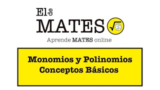 Monomios y Polinomios Conceptos Básicos 1 ESO 2 ESO [upl. by Eniahpets956]