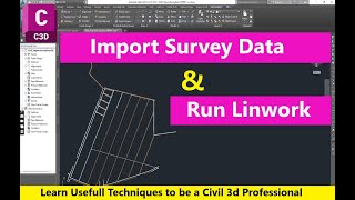 24 How to Import Survey Data in Civil 3d  Edit and Reprocess Civil 3d Automatic Linework [upl. by Kingsley]