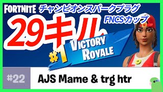 チャンピオンスパークプラグFNCS カップ 29キルビクロイ 総合22位 スキンゲット 【フォートナイトFortnite】【デュオ大会】【AJS】【FNCSカップ】 [upl. by Kiona594]