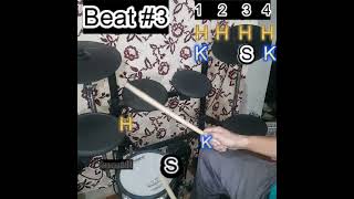 Beat 3 drumdrums drumlessons learndrums drumbeats drummer [upl. by Tobi]