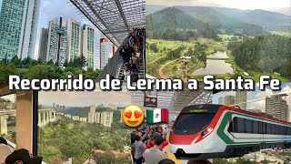 Recorrido del Tren Interurbano México  Toluca rumbo a Santa Fe desde ventana [upl. by Nawram]