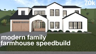 modern family farmhouse speedbuild  70k  bloxburg speedbuild 🏡 [upl. by Deni]