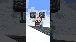 Pulling Santas Sleigh With Bigger and Bigger Bedrock minecraft shorts [upl. by Nerrol153]