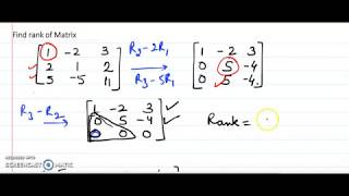 Rank of a Matrix using row echelon form [upl. by Igiul]