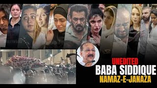 Celebrities arrives at Baba Siddique’s NamazeJanaza  Salman Khan Shehnaaz Rashami Sana [upl. by Talia]