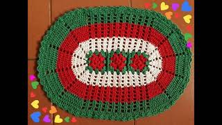 carpetas navideñas en crochet 22 tips hermosos para recrear [upl. by Aztinay]