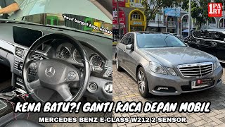 KENA BATU DI TOLL BERUJUNG GANTI KACA MOBIL  Mercedes Benz EClass W212 2Sensor di unoPart ID [upl. by Dyrrej]