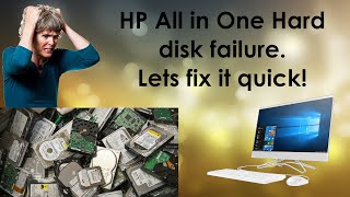 HP All in One hard drive failure and replacement with a fast SSD [upl. by Neyut]