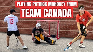 Playing TEAM CANADAs Patrick Mahoney in Floorball [upl. by Colon]