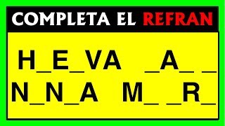 🔥Completa los 10 Refranes mas Populares de la Vida🔴 REFRANES PARA NIÑOS😂 3 [upl. by Elleda]