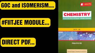 GOC n ISOMERISM Module FIITJEE MATERIAL [upl. by Mcclelland]