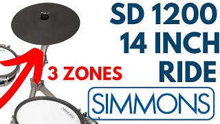 Simmons 14 inch 3 Zone Ride Cymbal SD1200 RD  electronic cymbals [upl. by Adnical]