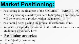 Market Positioning in marketing management  Positioning strategies  Marketing management MBA 1st [upl. by Ecnarrat946]