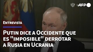 Putin dice a Occidente que es quotimposiblequot derrotar a Rusia en Ucrania  AFP [upl. by Ramaj948]