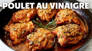 How to Make French Chicken with Vinegar Pan Sauce  Poulet au Vinaigre  Food Wishes [upl. by Yesteb599]