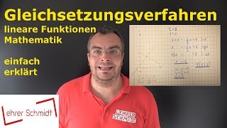 Gleichsetzungsverfahren mit Zeichnung  Mathematik  lineare Funktionen  einfach erklärt [upl. by Erica]