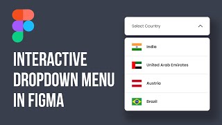 Animated Dropdown Menu in Figma  Interactive Dropdown Menu  Figma Tutorial Malayalam [upl. by Helali365]