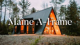 Luxury AFrame Cabin w Perfect Interior Design  Maine Aframe Full Tour [upl. by Siurad]