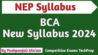 NEP New Syllabus for BCA All Subjects  BCA NEP Syllabus in Hindi [upl. by Roselyn]