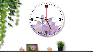 ASMR Video for sleep and Relaxation  Crocuses flower Wall Clock Ticking sounds [upl. by Atem283]