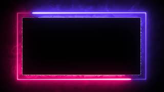 Glowing frame black screen  Neon light border  Frame template video background [upl. by Calvin]