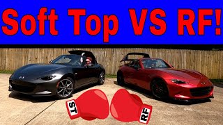 Mazda MX5 Miata Soft Top VS RF Retractable Fastback Buyers Guide Which Is Better Vote Now [upl. by Gereron]