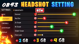 After OB43 update headshot sensitivity 🔥  Free fire one tap sensitivity  Headshot setting tamil [upl. by Ailla]