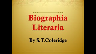 Biographia Literaria by S T Coleridge [upl. by Wooster]