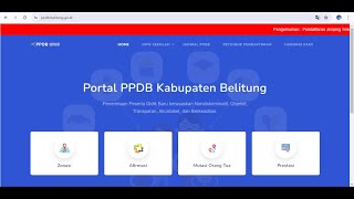 TUTORIAL Pendaftaran Calon Siswa pada Portal PPDB Kabupaten Belitung [upl. by Yesllek]