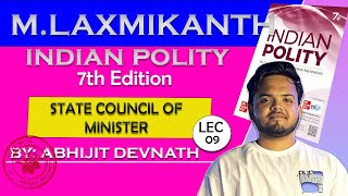 Complete Indian Polity  Lec 09 State Council Of Ministers  M Laxmikanth  Abhijit Devnath [upl. by Mcwilliams]