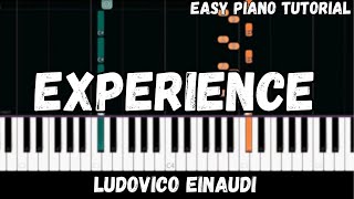 Ludovico Einaudi  Experience Easy Piano Tutorial [upl. by Jones]