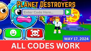 All CODES WORK May 17 2024 🛡️CLANS Planet Destroyers ROBLOX [upl. by Ennagem]