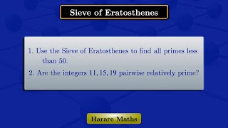 Number Theory  Prime Numbers  Sieve of Eratosthenes [upl. by Amled]