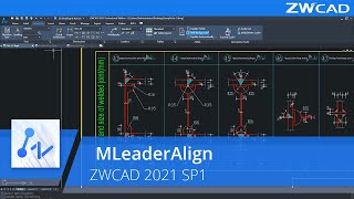 MLeaderAlign  ZWCAD 2021 SP1 [upl. by Janenna790]