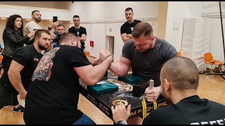 FLAVIUS CIOBOTEA Romania vs DRAZEN SEKULIC BIH  7 Cell Games Vendetta Right hand ARMWRESTLING [upl. by Nylegna102]