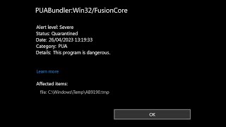 SOLVED PUABundlerWin32FusionCore – Fix Now [upl. by Eelhsa]