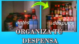 como hacer un organizador para la despensa de tu cocina [upl. by Ylrebme]