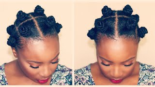 HOW TO  EASIEST BANTU KNOTS SHORT NATURAL HAIR TWA  Tondie Phophi [upl. by Salb]