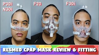 210425  Resmed N30i P30i F20 F30i CPAP Mask Fitting Review ROTIBOR [upl. by Dlorrej]