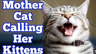 Cat mom calling kittens sound  mother cat and baby cat funny videos 2024 zarikafoodsecrets [upl. by Husha]