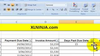 How to use the TODAY function in Excel to calculate late payments [upl. by Wun]