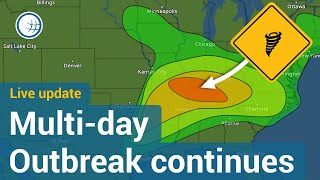 Multiday outbreak continues where storms will form today [upl. by Kylstra]