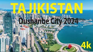 Dushanbe City 2024  Tajikistan 4K By Drone [upl. by Melville502]