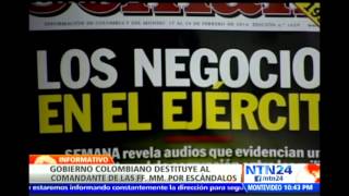 Presidente Santos cambia cúpula militar de Colombia tras escándalo por corrupción [upl. by Lorenza]