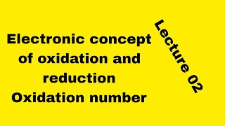 Electronic concept of oxidation and reduction [upl. by Elenahc]