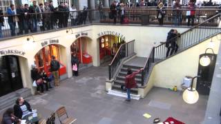 Street artist at Covent Garden  London UK January 2014 [upl. by Attenej212]