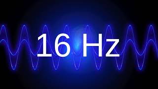 16 Hz clean pure sine wave BASS TEST TONE frequency [upl. by Douty]