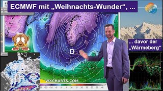 ECMWF mit quotWeihnachtsWunderquot GFS mit Sturm Mittel mit allem Wettervorhersage 1118122024 [upl. by Lemmor486]