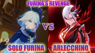 Solo Furina vs The Knave Arlecchino boss  Genshin Impact Furinas Revenge [upl. by Lacee548]